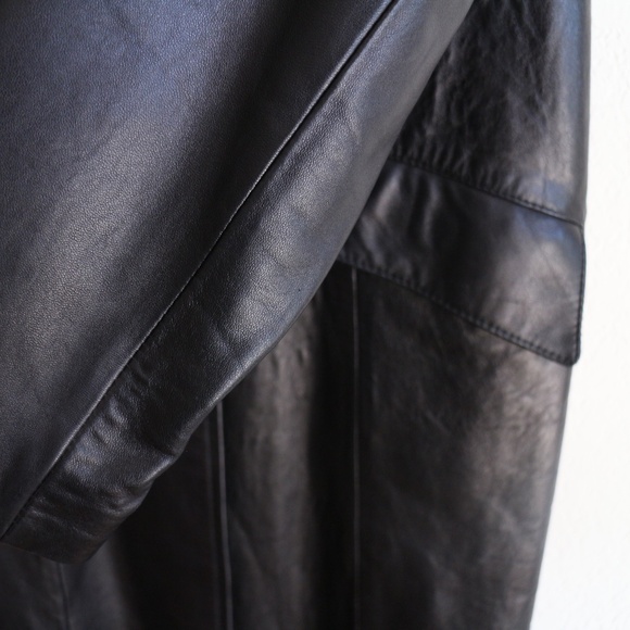 Bebe ankle length black leather coat - Picture 7 of 15